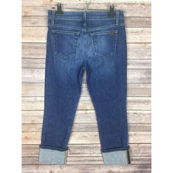 Joe’s Jeans Clean Cuffed Midrise Crop in Kitty Medium Wash Rolled Cropped 26 - Picture 7 of 7